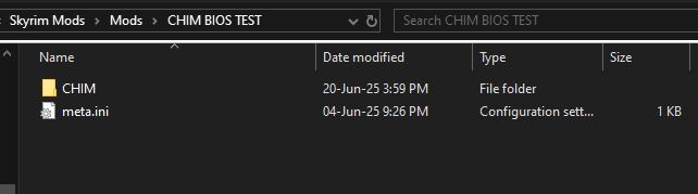 Example CHIM folder in a mod structure