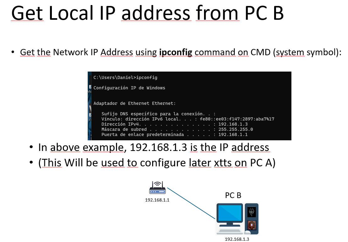 Getting the LAN IP with ipconfig
