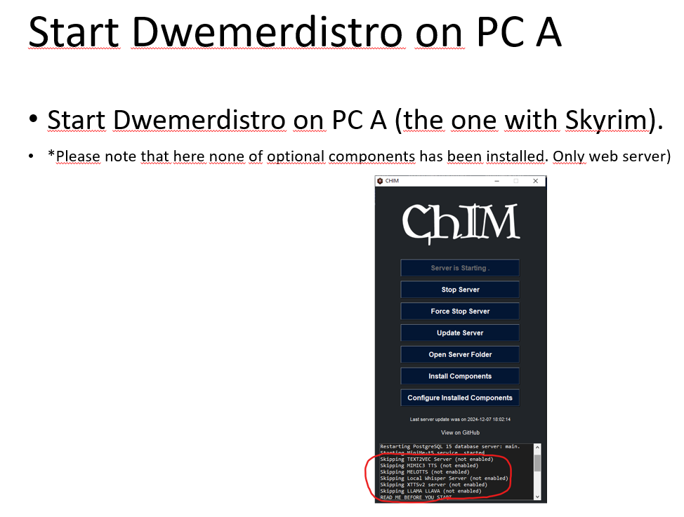 Starting DwemerDistro on the Skyrim PC