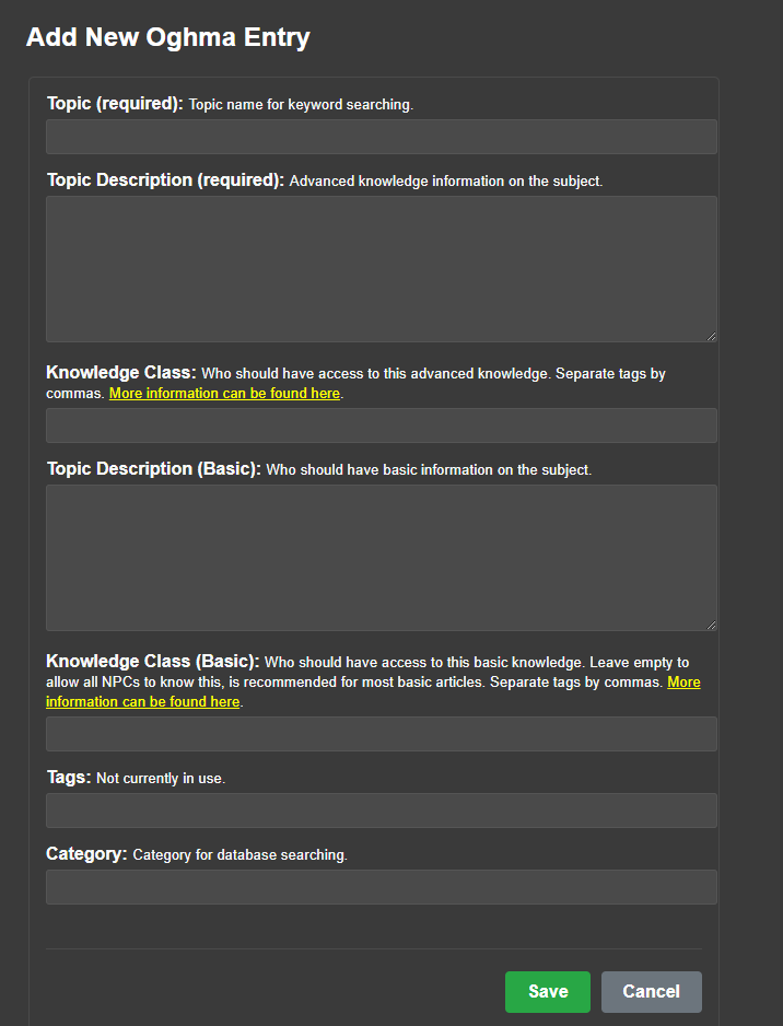 Oghma topic editor